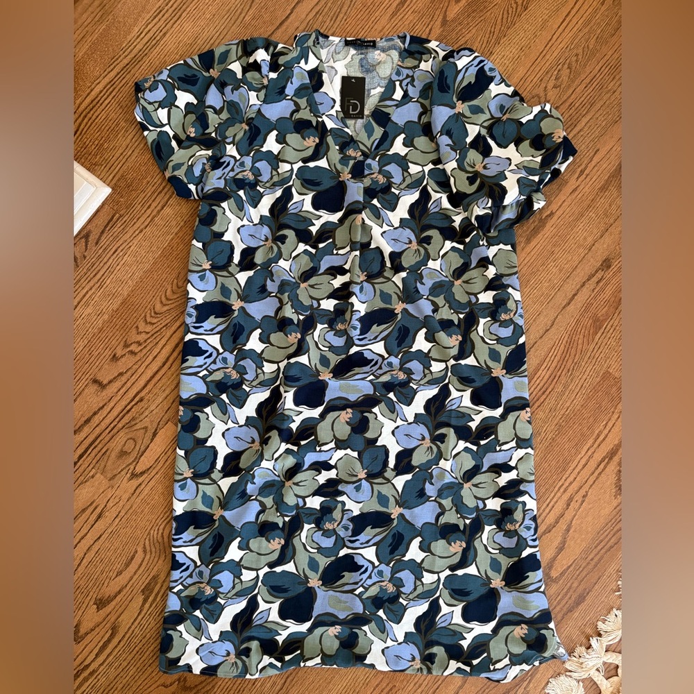Fred David floral print dress 3XL